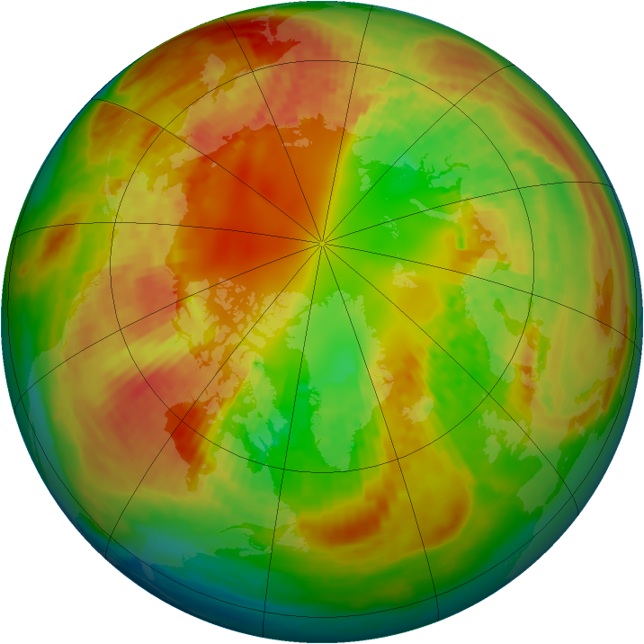 Arctic ozone map for 22 February 2003